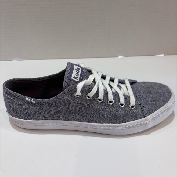 EUC Ked's Women's Kickstart Canvas Sneakers SZ 9 Blue Gray White Lace Up - Picture 9 of 9